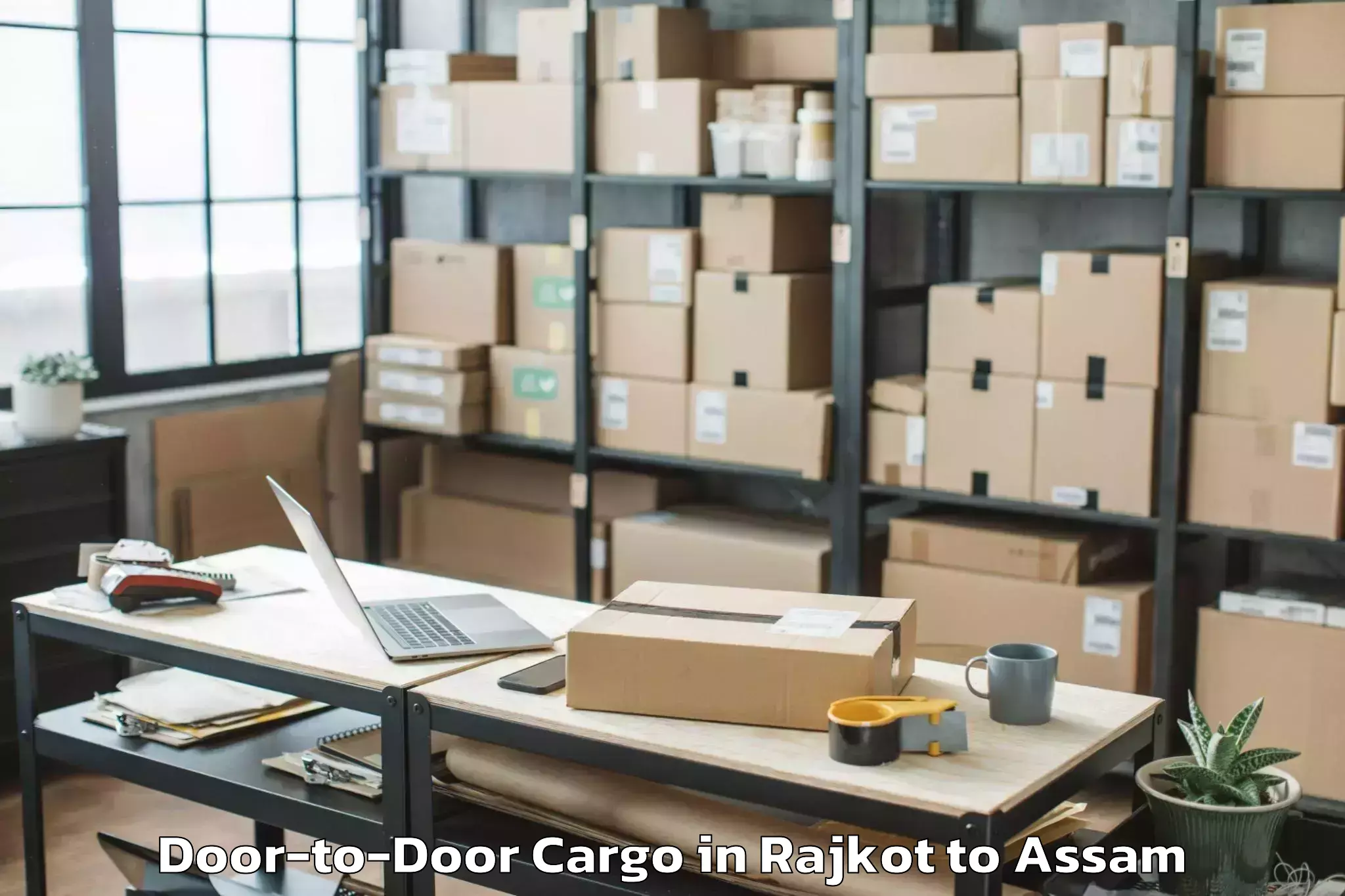 Easy Rajkot to Balijan Door To Door Cargo Booking